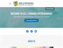 Tablet Screenshot of leejhowardentertainment.com